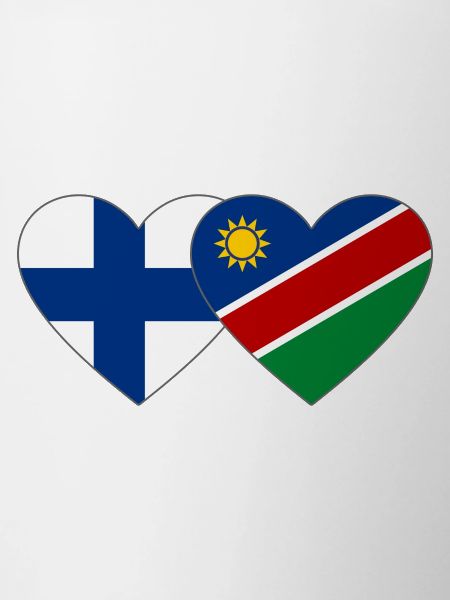 Finland Namibia Flag Heart