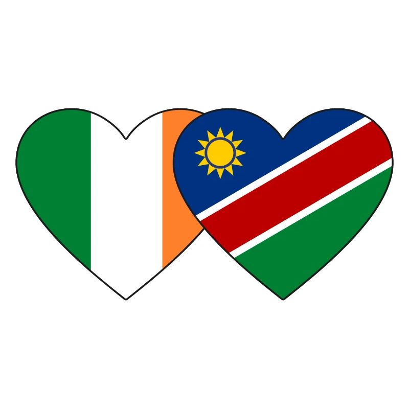 Irland Namibia Flagge Herz