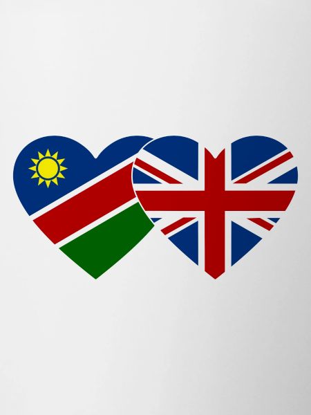 Namibia Great Britain Flag Heart