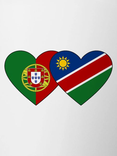 Portugal Namibia Flag Heart
