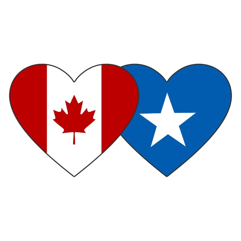 Cœur de drapeau de la Somalie du Canada