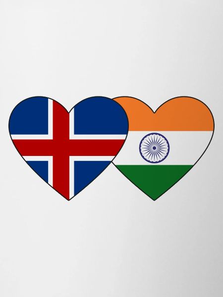 Iceland India Flag Heart
