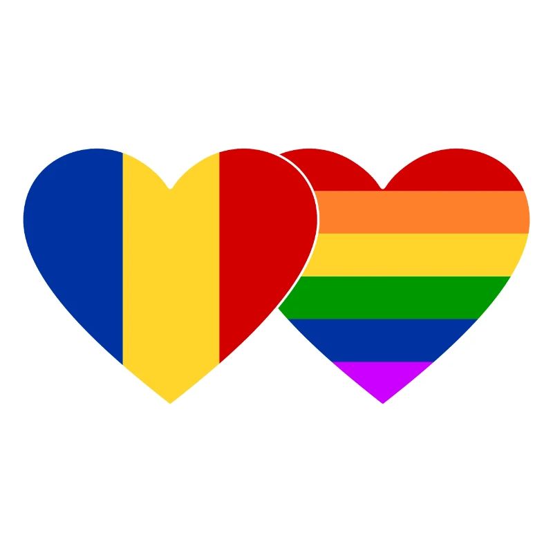 Drapeau arc-en-ciel de Roumanie