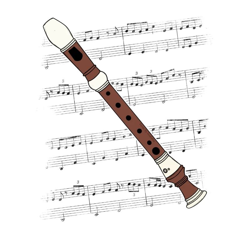 Recorder Player Recorderist Music Notation