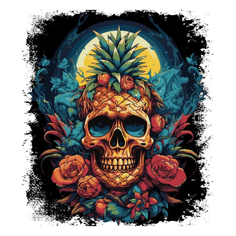 Pineapple Punk Skull