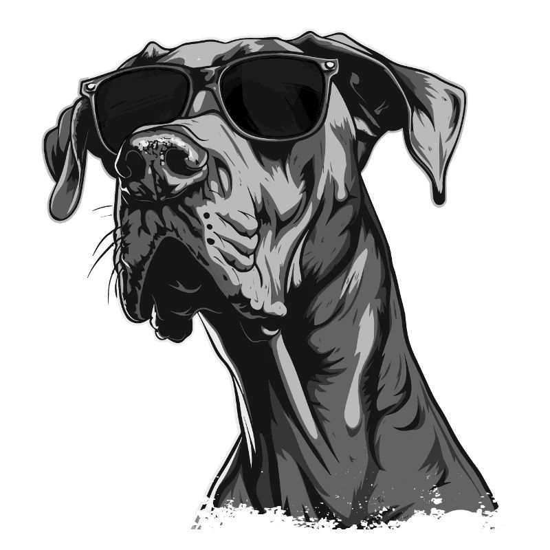 Deutsche Dogge mit Sonnenbrille
