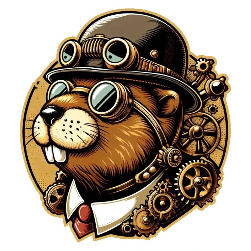 Beaver Steampunk Retro
