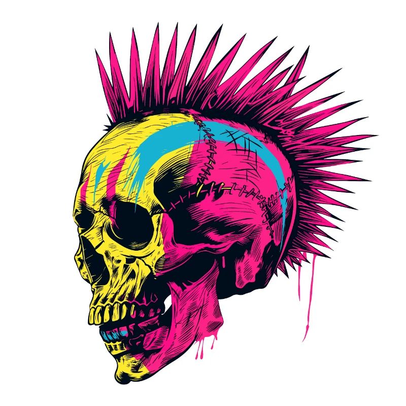 Horror Punk Zombie Mohawk