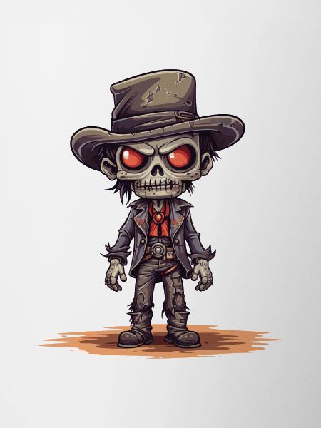Funny Zombie Cowboy