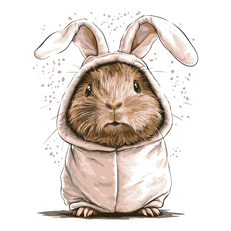 Cochon d’Inde en costume de lapin