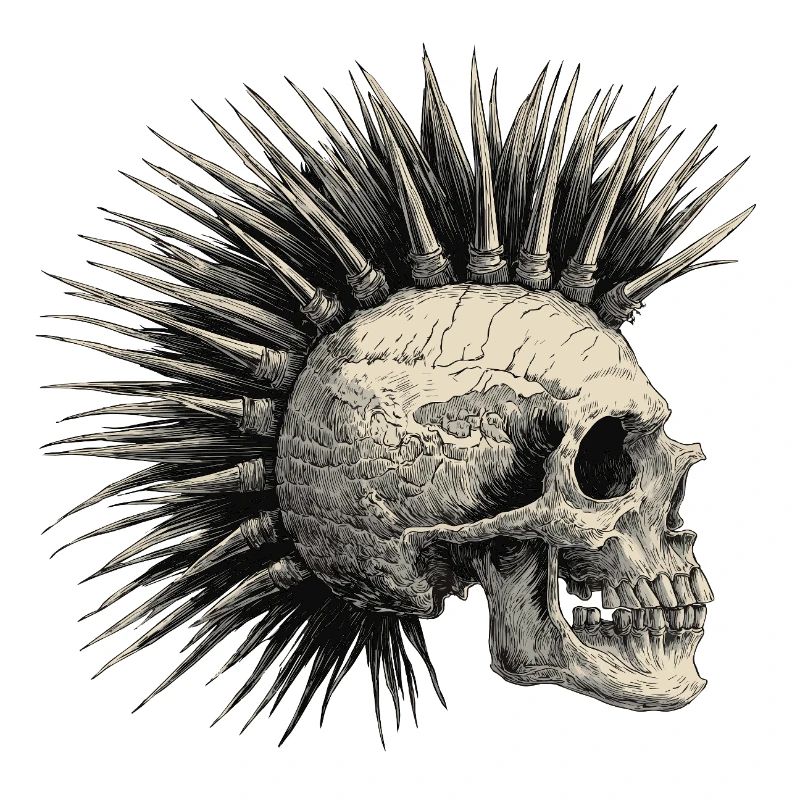 Horreur Punk Zombie Mohawk