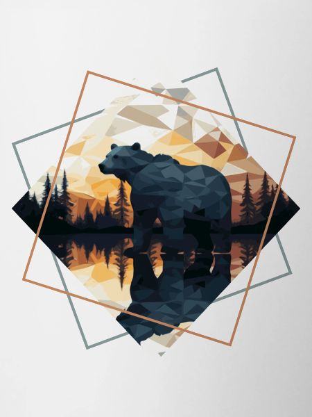 Abstract bear in the mountains
