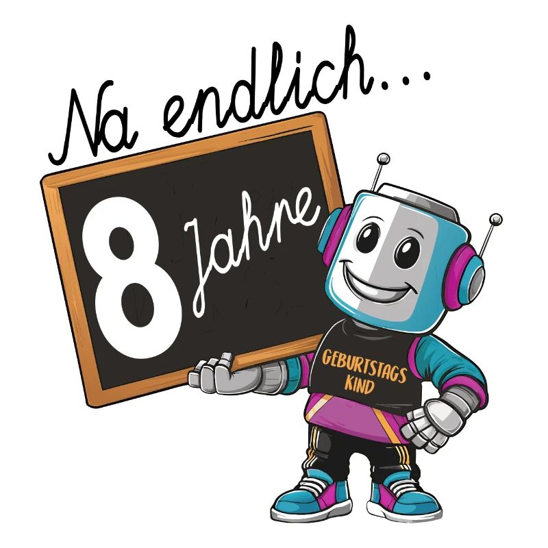 achter Geburtstag, 8. Geburtstag kleiner Roboter