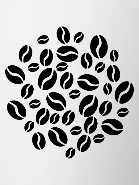 Circle from coffee beans