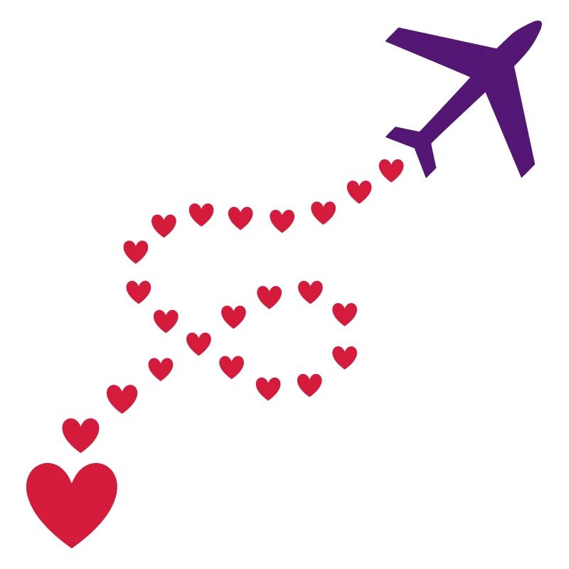 ★ couleurs de conception modifiables ★ avion (trace, coeurs)