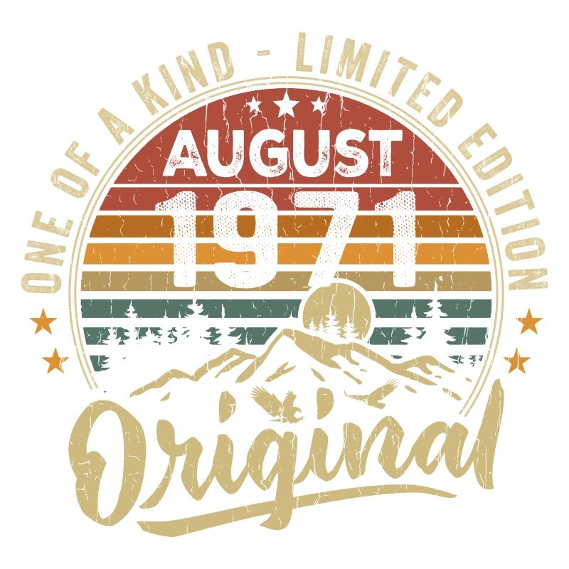 August 1971 Birthday Gift 1971 Legends August
