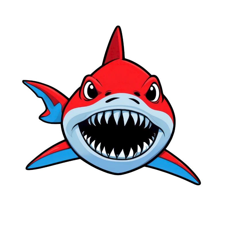 Bande dessinée Cool requin rouge