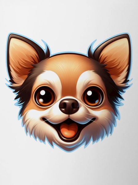Chihuahua Dog Head Comic Cartoon