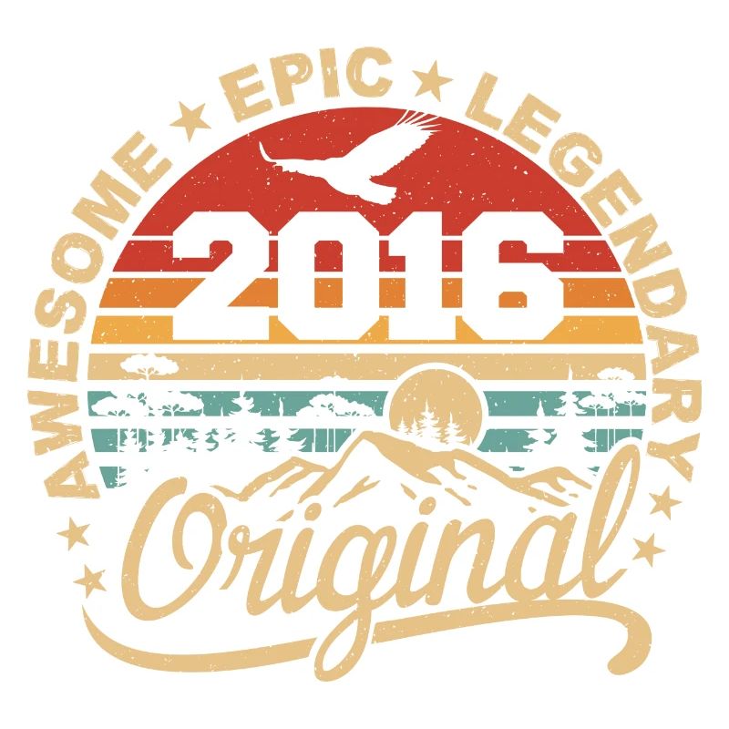 Original 2016 Retro 2016 Birthday Gift 2016