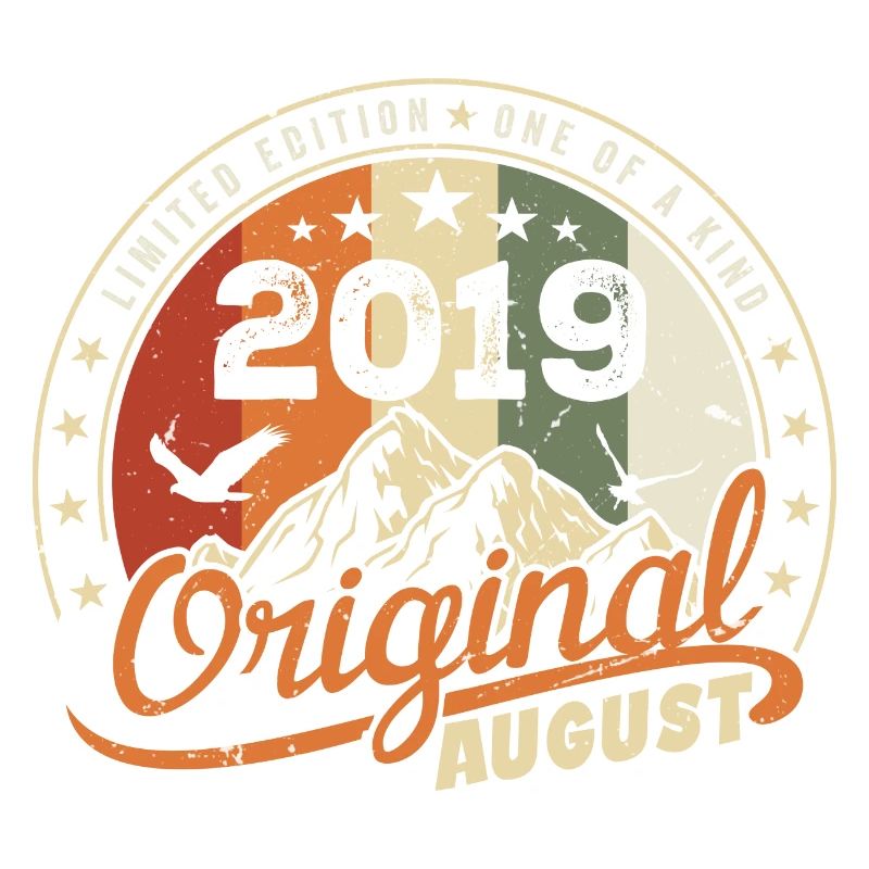 August 2019 Geburtstagsgeschenk August 2019 Retro 2019
