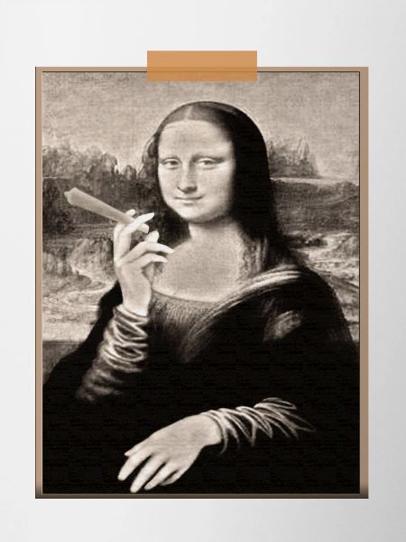 Mona Lisa Modernized Cigarette T-shirt