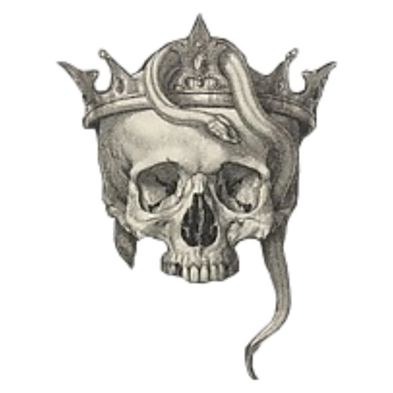 tête de mort et serpent