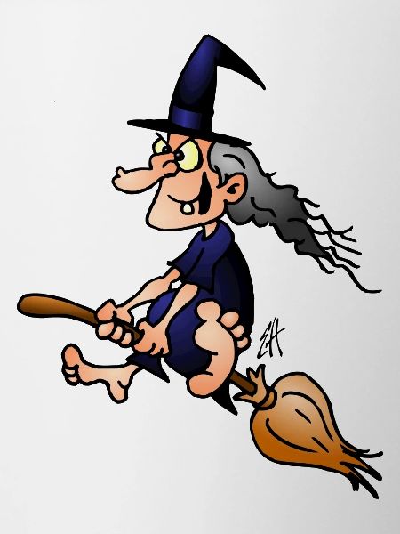 Witch on a broom