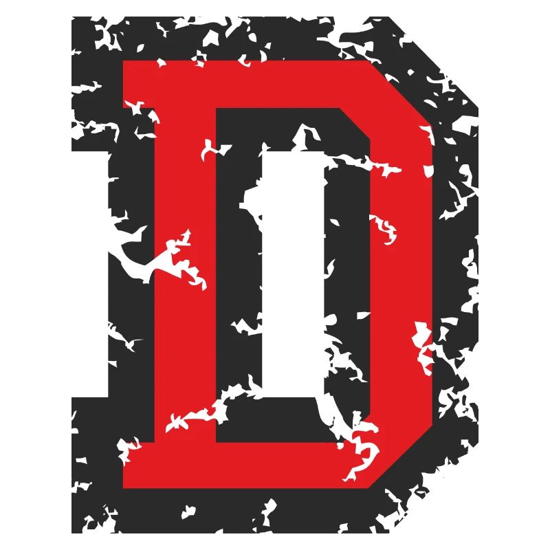 D (Vintage Rot) Buchstabe D