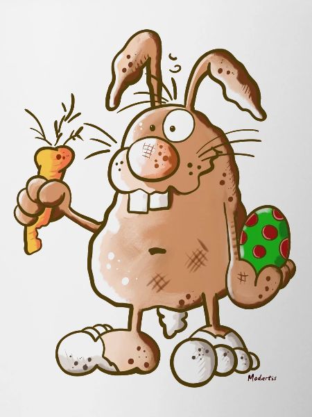 Lapin de Pâques drôle