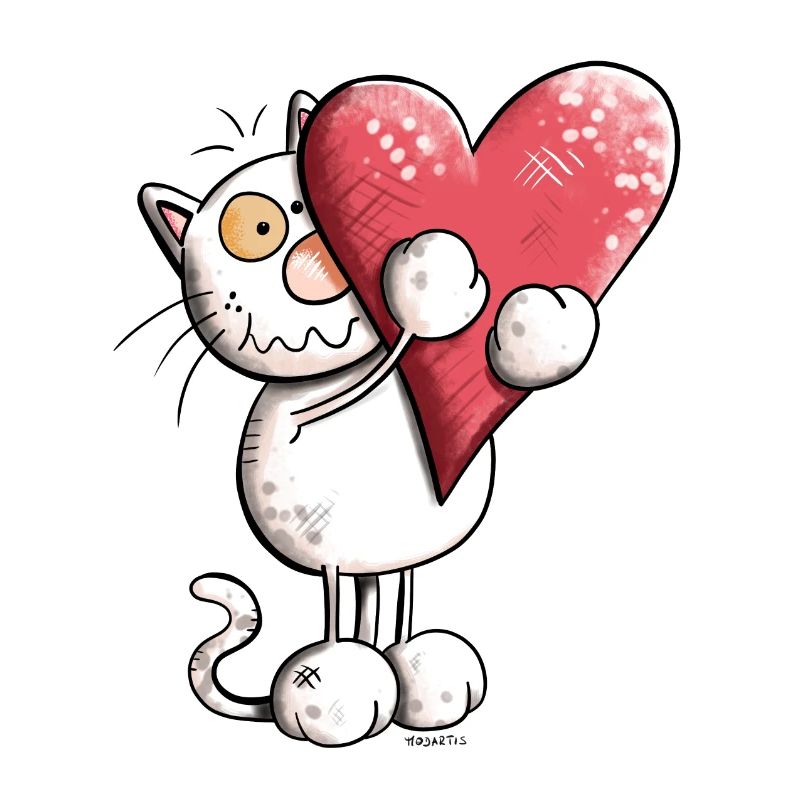 Chat avec coeur