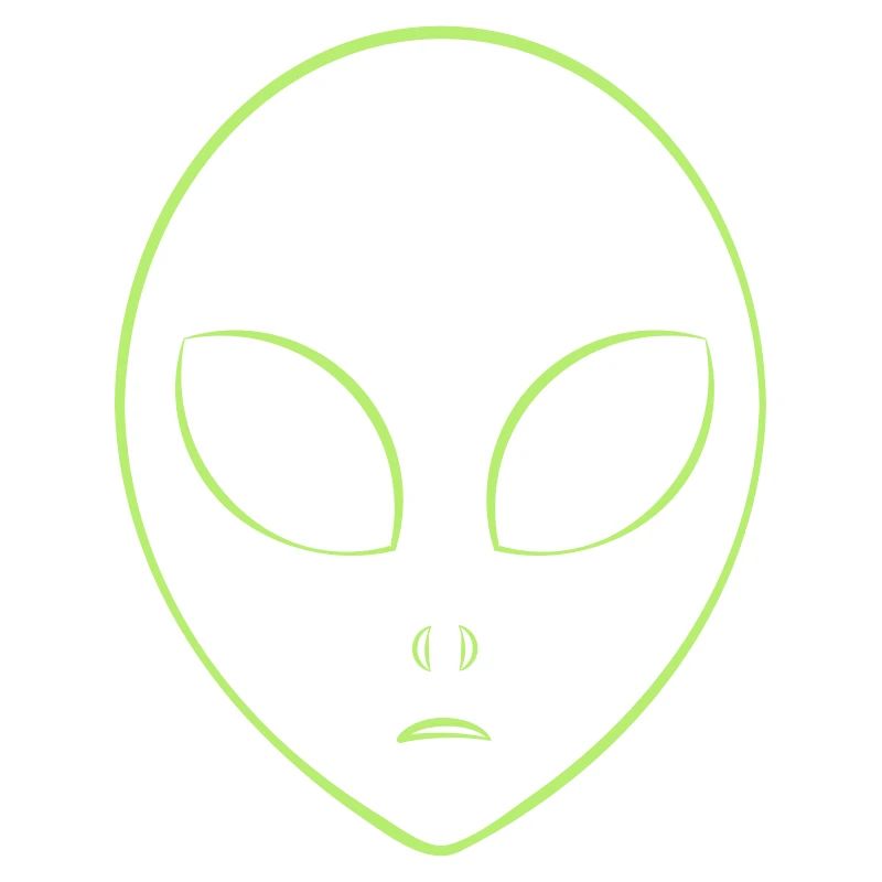 Alien Kopf Symbol Abstrakt minimalistisch