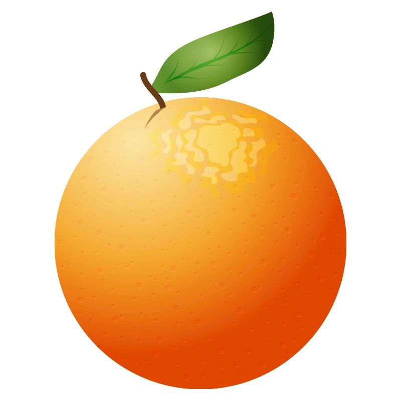 grosse orange juteuse avec feuille