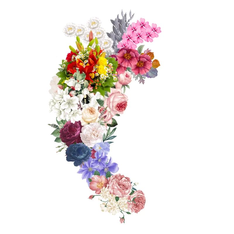 Florales anatomisches Herz
