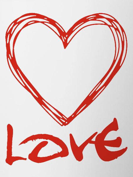 red graffiti heart