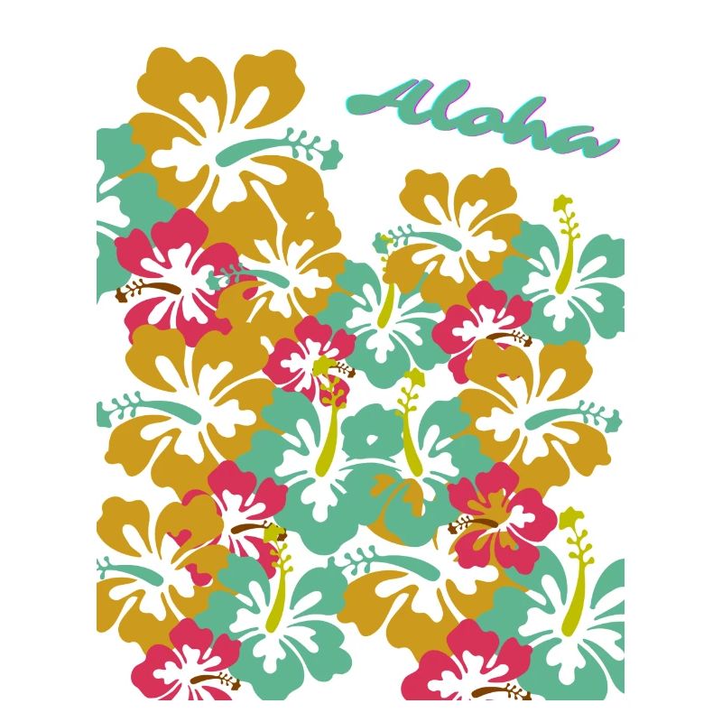 Aloha Hibiscus Hawaiian Vacation Theme