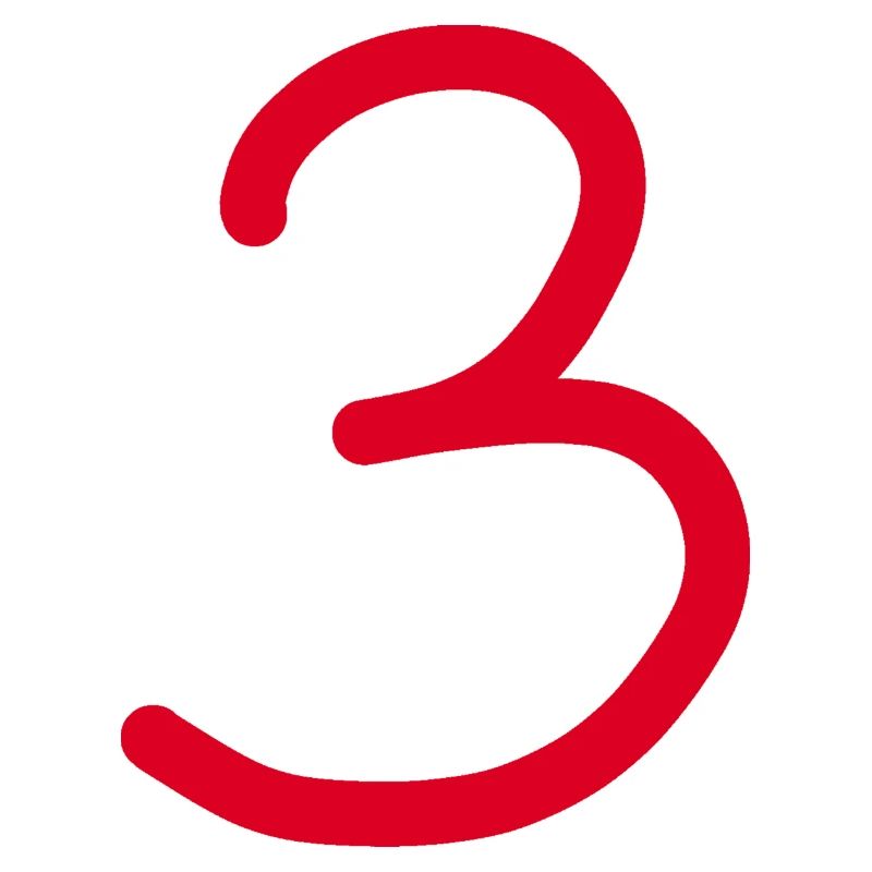 3 Numéro trois rouge Anniversaire