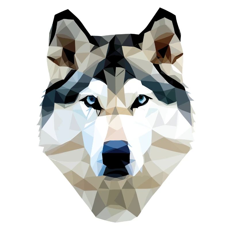 Husky Dog Polygon