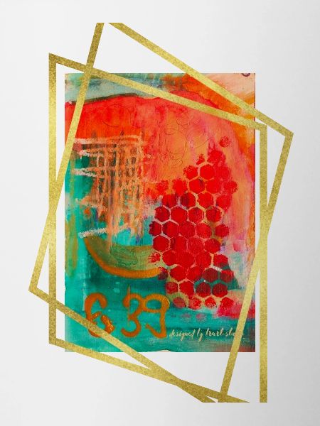 Abstract Fusion with Vibrant Hexagons