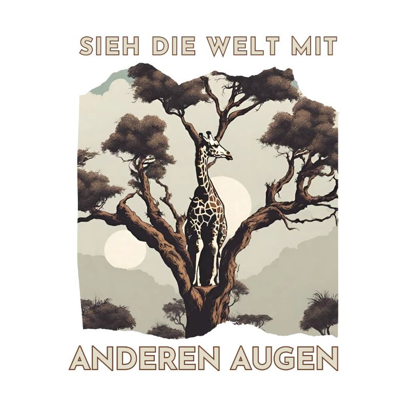 Giraffenblick im Baumdschungel