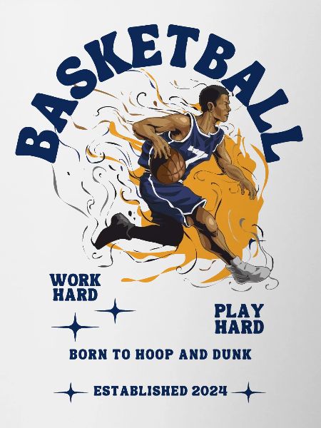 Dynamic Basketball Player Illustration