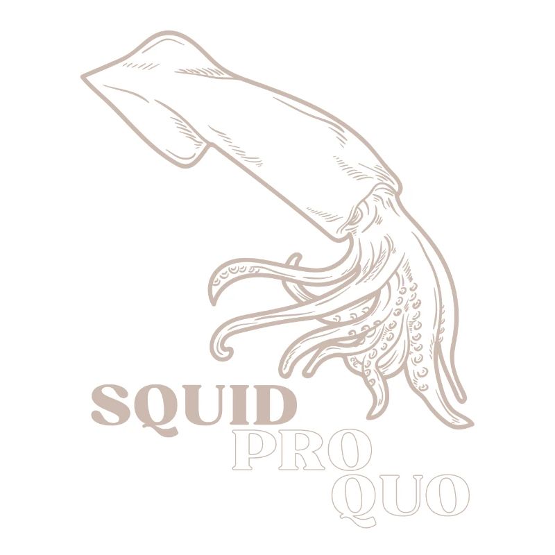 Squid Pro Quo Line Art Grid