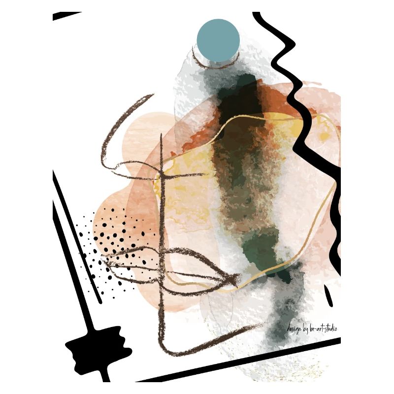 Aquarelle abstraite Tons de terre