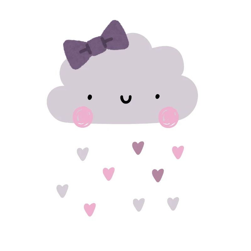 Love Cloud - Hearts - Rain
