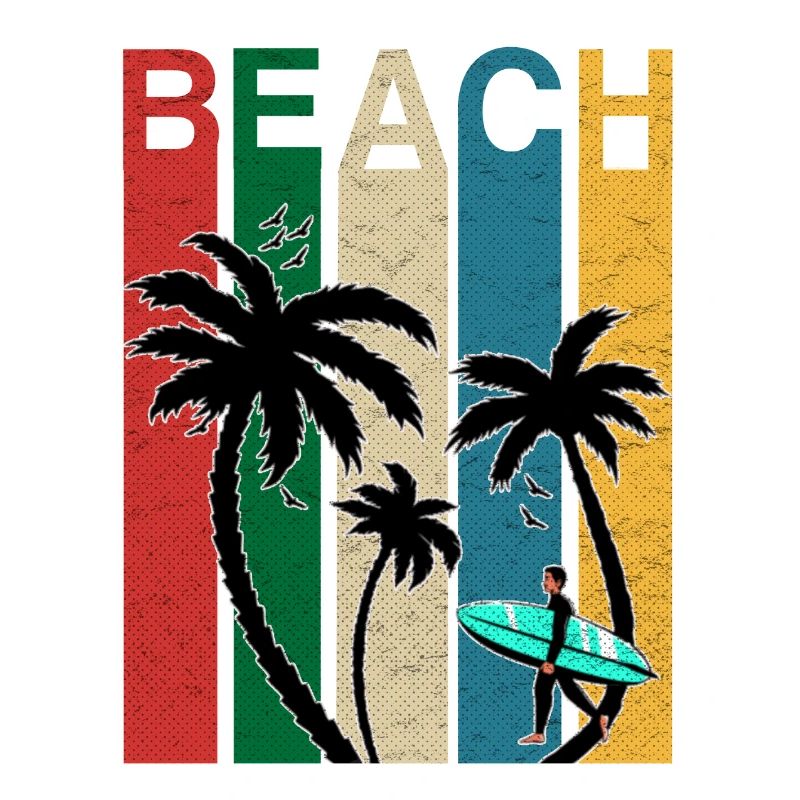 Plaisir de plage coloré