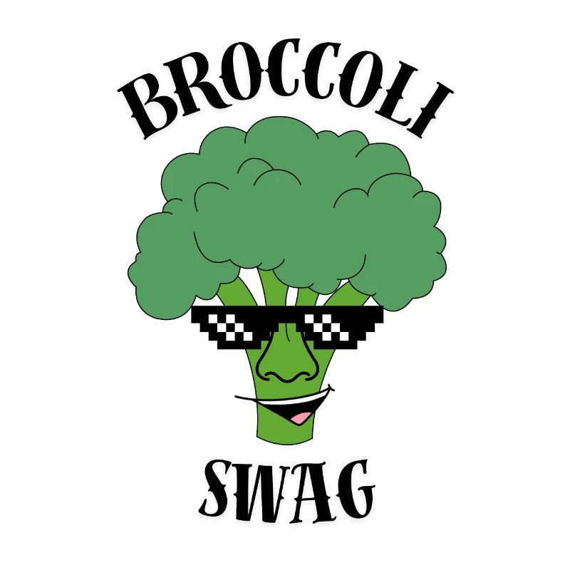 Brocoli rieur avec lunettes de soleil