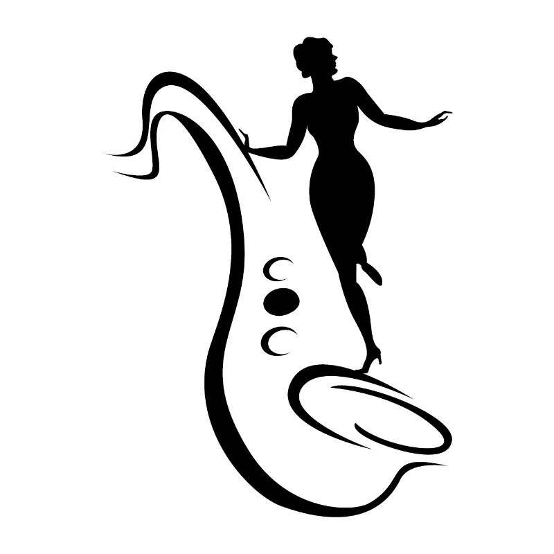 Frau und Saxophon
