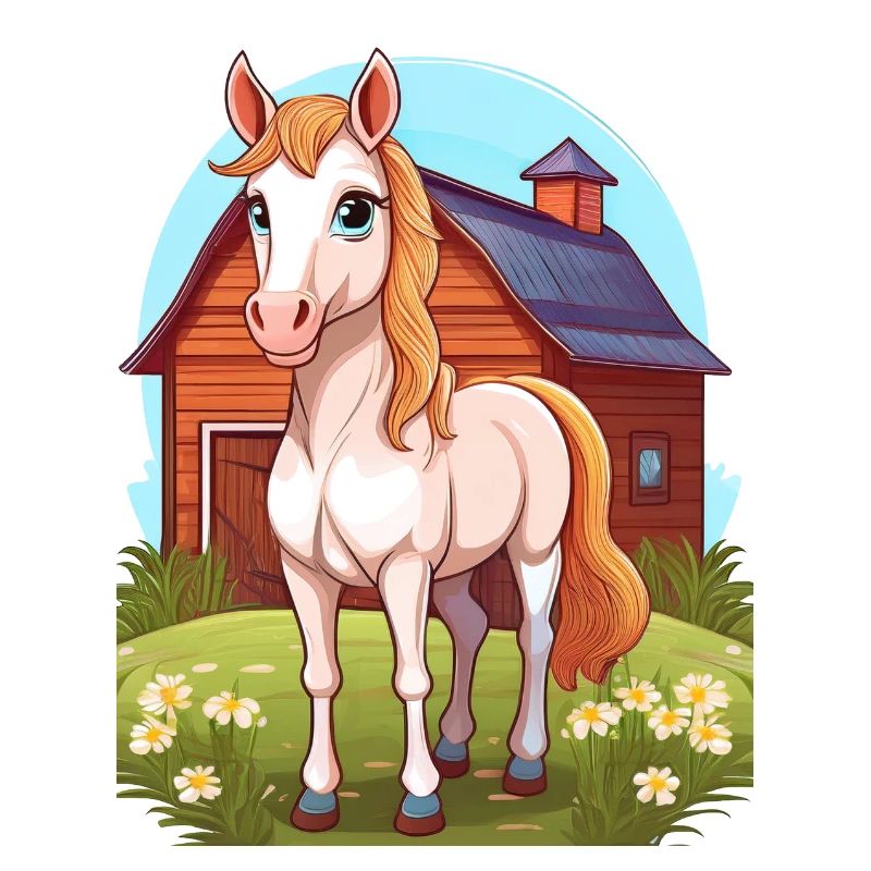Cheval au pâturage