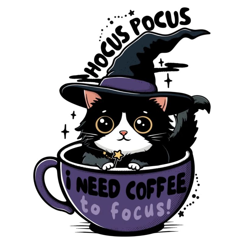 Coffee Witch Cat 