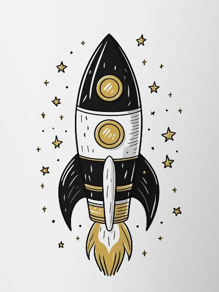 With the rocket into space