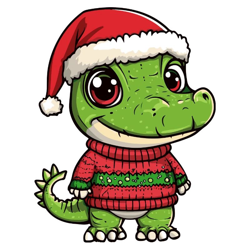 Alligator Weihnachten Comic